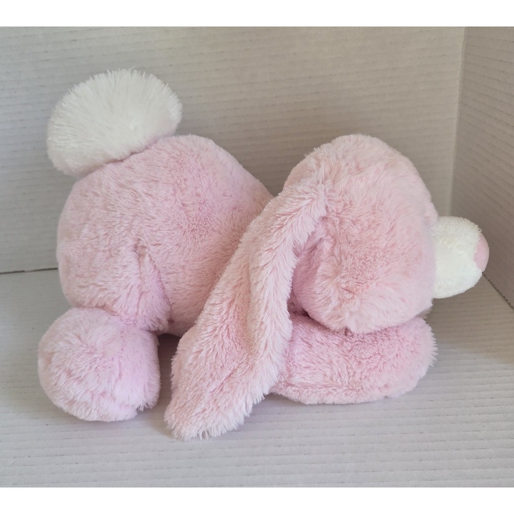 Aurora Baby Bunny Pink Stuffed Animal Plush Rabbit Lovey‎ Satin Ears 2015 12" - Picture 3 of 10